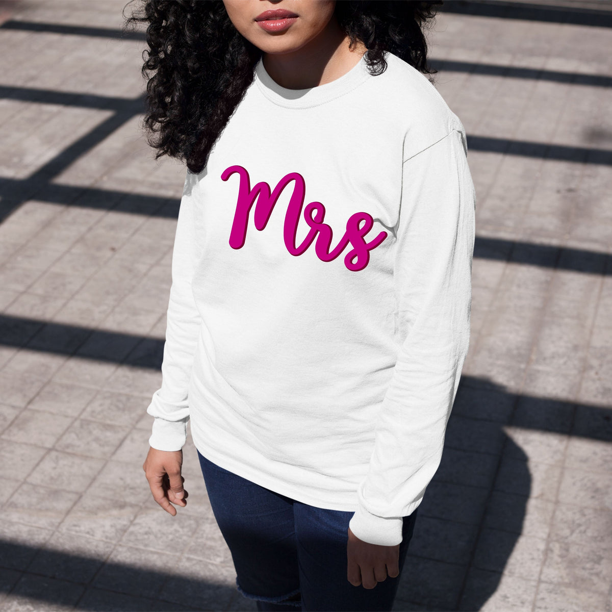 Mrs, Christmas Long Sleeves, Christmas Sweater, Christmas Crewneck For Women, Christmas Present, Christmas Sweatshirt