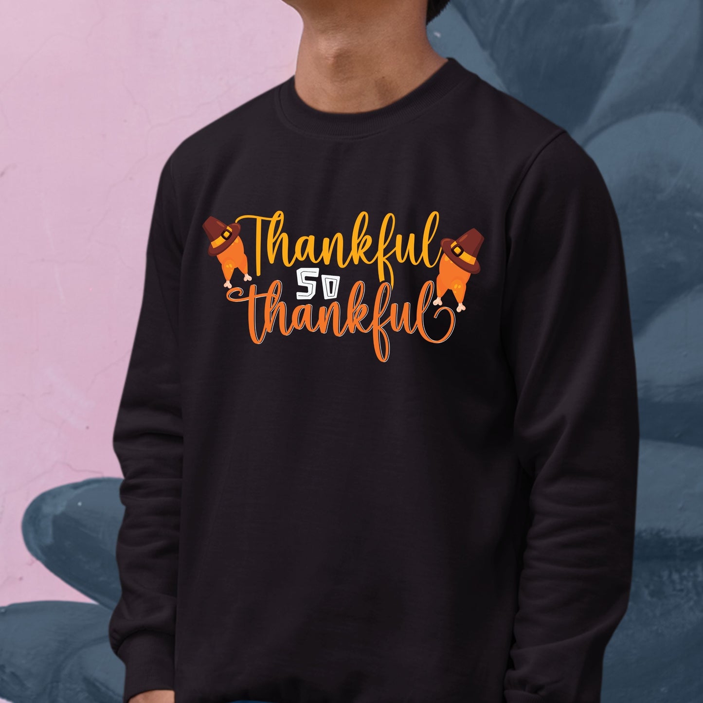 So Thankful, Thanksgiving Sweatshirt, Thanksgiving Sweater for kids, Thanksgiving Gift Ideas, Cute Thanksgiving