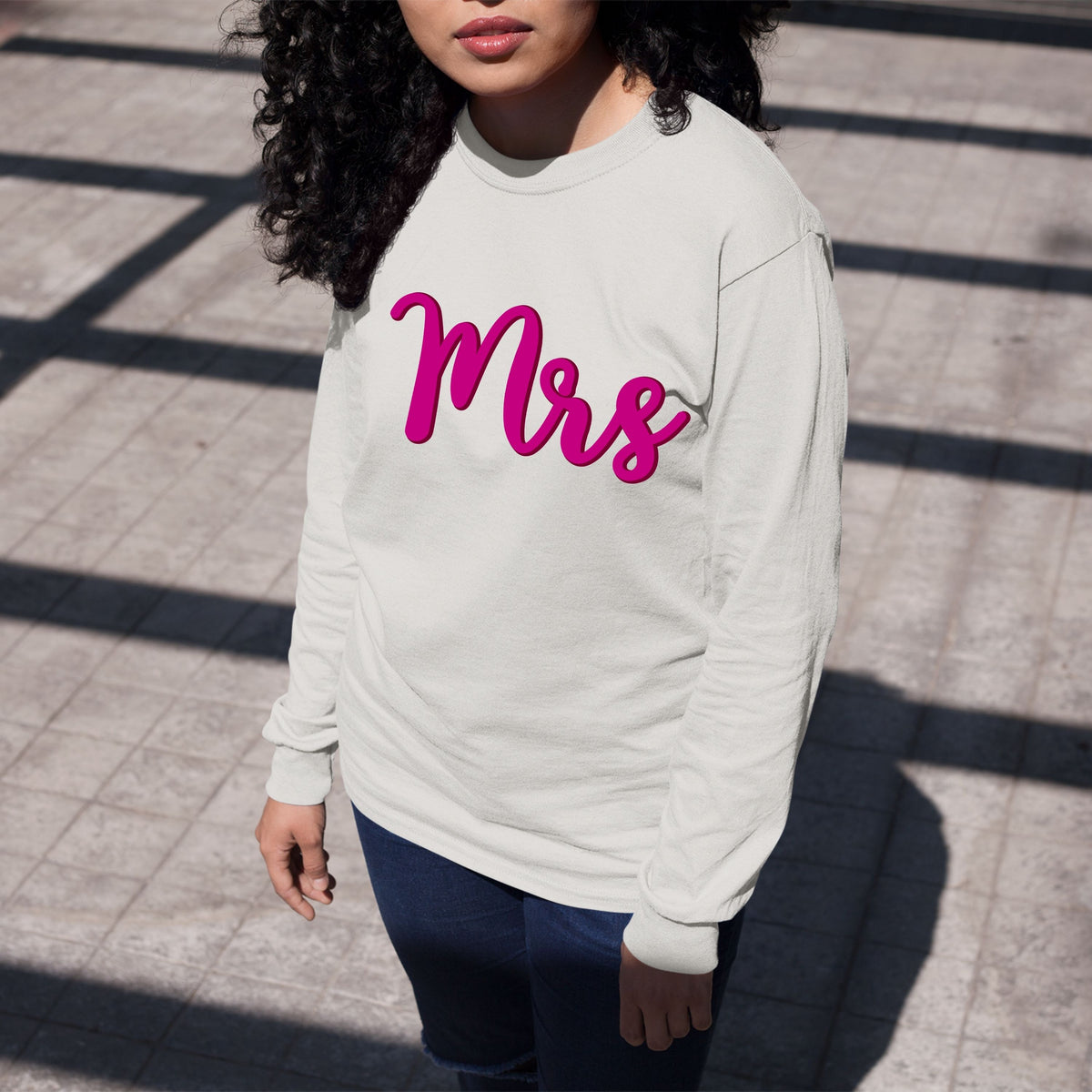 Mrs, Christmas Long Sleeves, Christmas Sweater, Christmas Crewneck For Women, Christmas Present, Christmas Sweatshirt