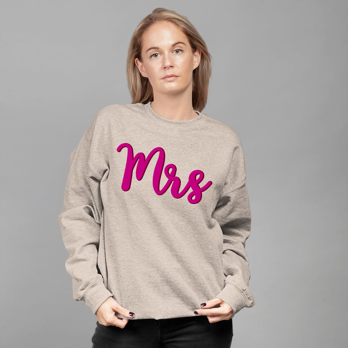 Mrs, Christmas Long Sleeves, Christmas Sweater, Christmas Crewneck For Women, Christmas Present, Christmas Sweatshirt