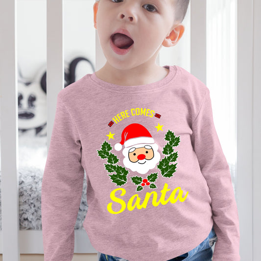 Here Comes Santa, Toddler Long Sleeves, Christmas Decor, Christmas Clothing, Christmas Sweatshirts, Christmas Shirts, Christmas