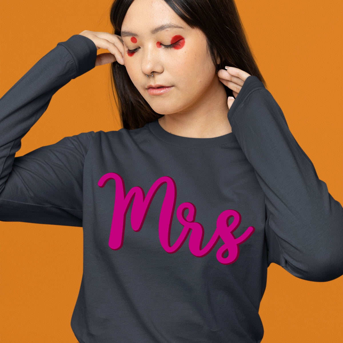 Mrs, Christmas Long Sleeves, Christmas Sweater, Christmas Crewneck For Women, Christmas Present, Christmas Sweatshirt