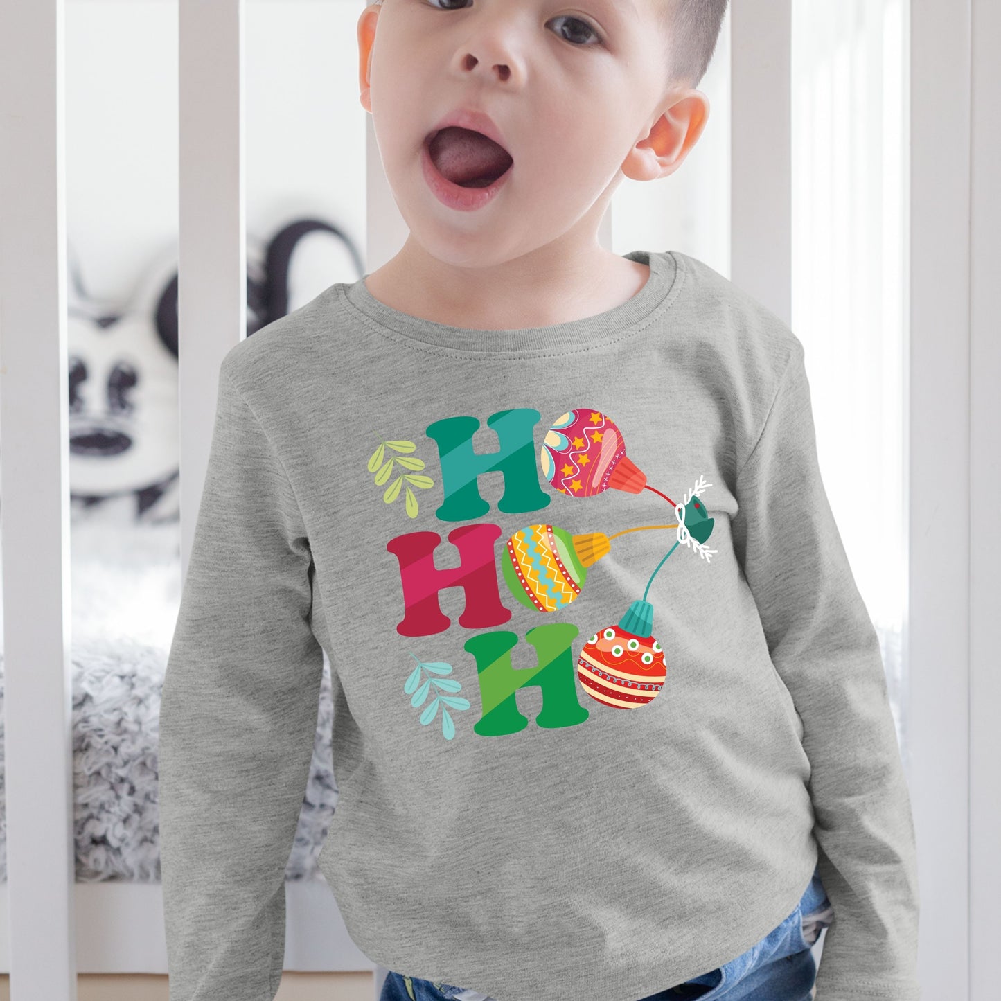 Ho Ho Ho, Christmas Crewneck For Toddler, Christmas Long Sleeves, Christmas Sweater, Christmas Sweatshirt, Christmas Present