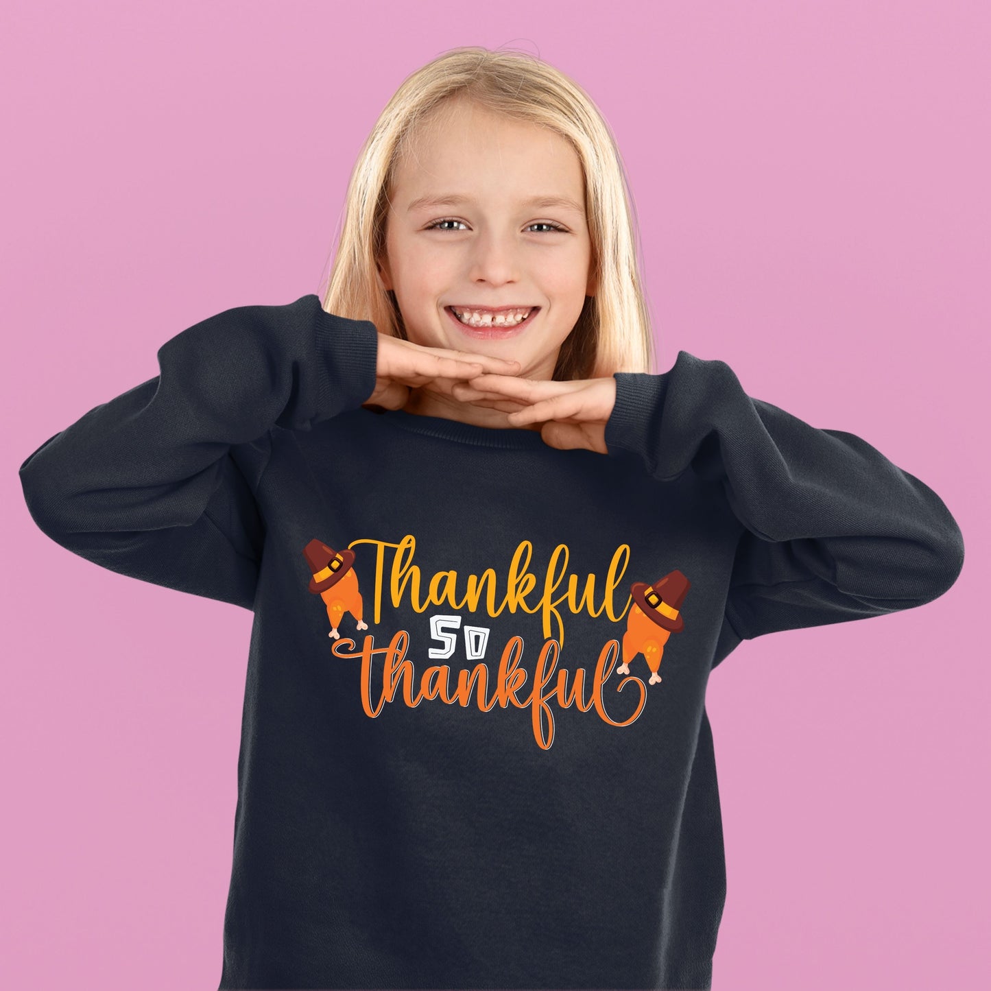 So Thankful, Thanksgiving Sweatshirt, Thanksgiving Sweater for kids, Thanksgiving Gift Ideas, Cute Thanksgiving