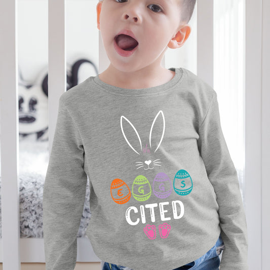 Eggscited - Toddler Long Sleeve Tee