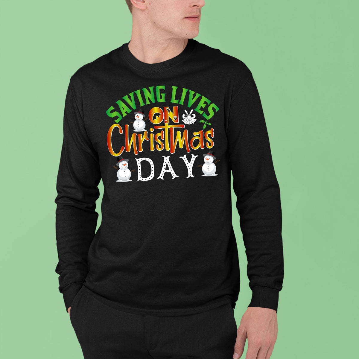 Saving Lives on Christmas Day, Nurse Gift for Him, Christmas Shirt, 2022 Christmas, Christmas Sweatshirt,  Shirt,  School TShirt, Doctor