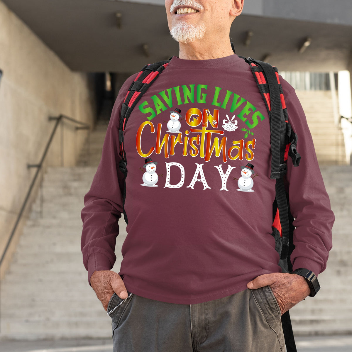 Saving Lives on Christmas Day, Nurse Gift for Him, Christmas Shirt, 2022 Christmas, Christmas Sweatshirt,  Shirt,  School TShirt, Doctor