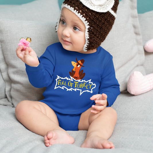 Full Of Turkey Bodysuit, Thanksgiving Bodysuit, Thanksgiving Bodysuit for Kid, Thanksgiving Gift, Cute Thanksgiving