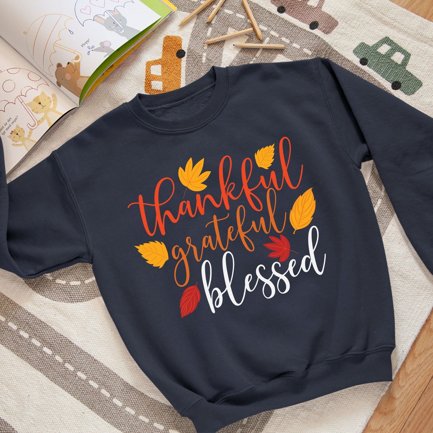 Thankful Grateful Blessed, Thanksgiving Sweatshirt, Thanksgiving Sweater for kids, Thanksgiving Gift Ideas, Cute Thanksgiving