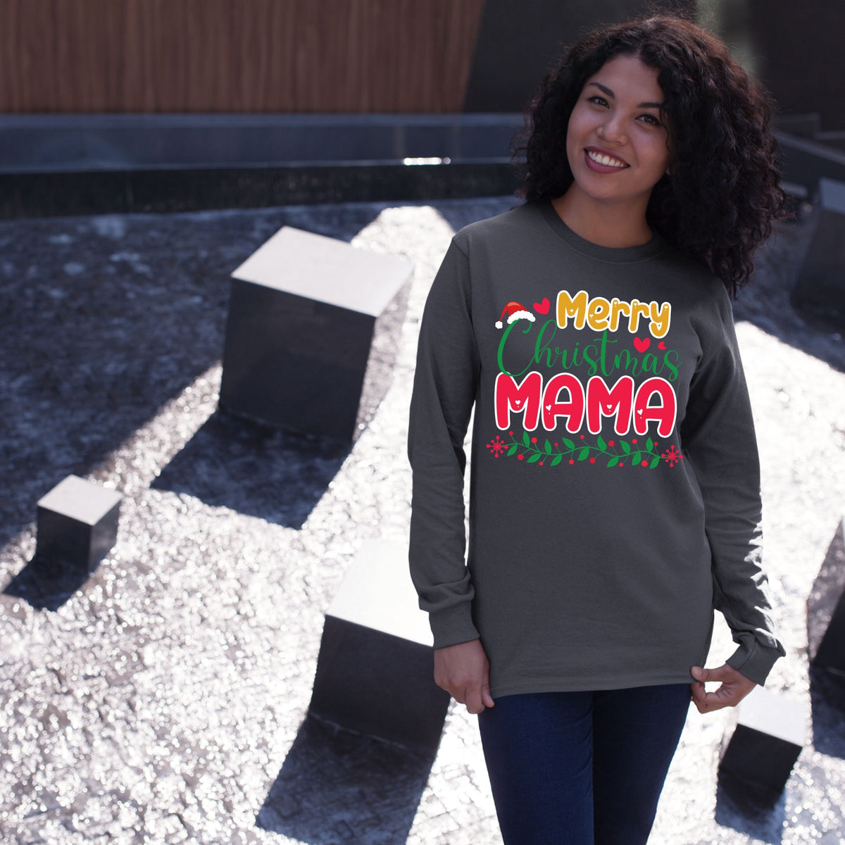 Merry Christmas Mama, Christmas Sweatshirt, Christmas Long Sleeves, Christmas Crewneck For Women, Christmas Sweater, Christmas Present