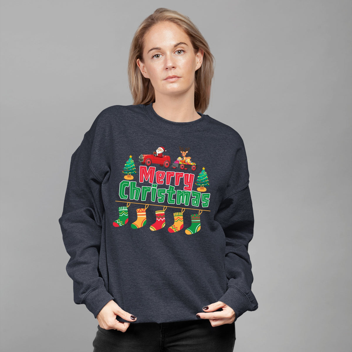 Merry Christmas, Christmas Long Sleeves, Christmas Crewneck For Youth, Christmas Sweater, Christmas Sweatshirt, Christmas Present