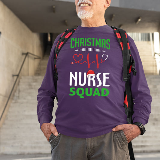 Christmas Nurse Squad, Men Long Sleeves, Christmas Sweatshirts, Christmas Clothing, Christmas Decor, Christmas, Christmas Shirts