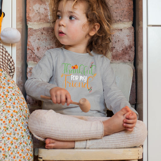 Thankful For My Friend, Thanksgiving Sweatshirt, Thanksgiving Sweater for kids, Thanksgiving Gift Ideas, Cute Thanksgiving