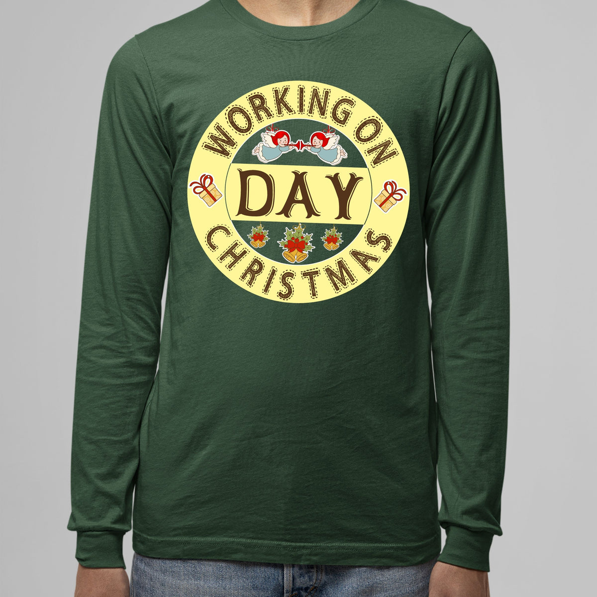 Working on Chirstmas day , Nursing Shirt, Doctor Gift for Him, Christmas Shirt,  School TShirt, 2022 Christmas, Christmas Sweatshirt, Doctor