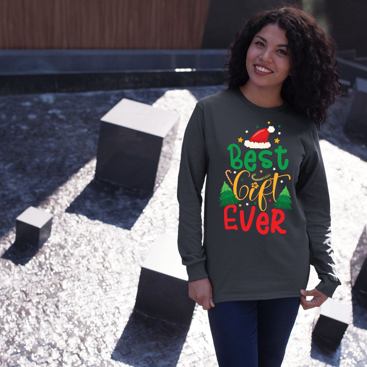 Best Gift Ever, Christmas Long Sleeves, Christmas Sweater, Christmas Sweatshirt, Christmas Crewneck For Women, Christmas Present
