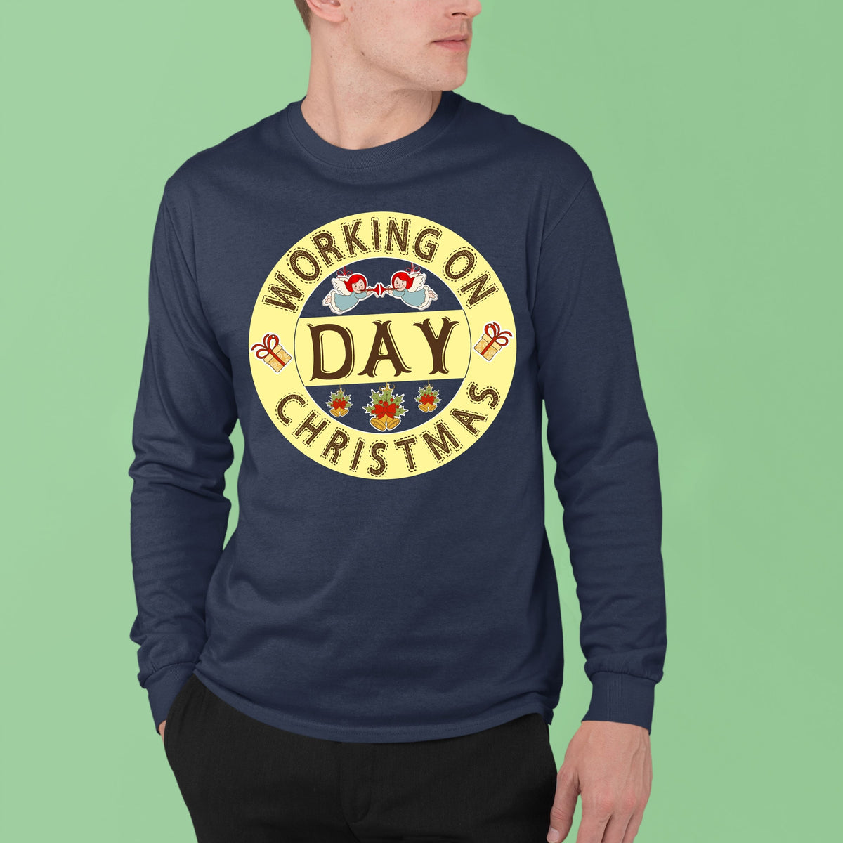 Working on Chirstmas day , Nursing Shirt, Doctor Gift for Him, Christmas Shirt,  School TShirt, 2022 Christmas, Christmas Sweatshirt, Doctor