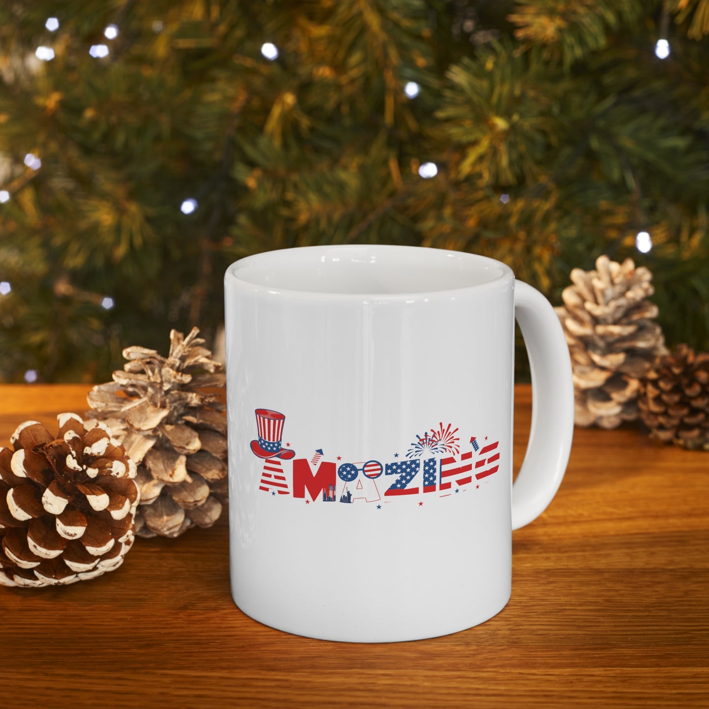 Red White Blue Amazing Ceramic Mug 11oz