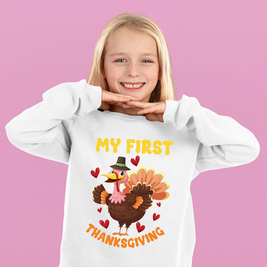 My First Thanks Giving, Thanksgiving Sweatshirt, Thanksgiving Sweater for kids, Thanksgiving Gift Ideas, Cute Thanksgiving