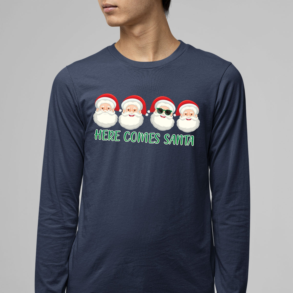 Here Comes Santa, Christmas Crewneck For Men, Christmas Long Sleeves, Christmas Sweatshirt, Christmas Sweater, Christmas Present