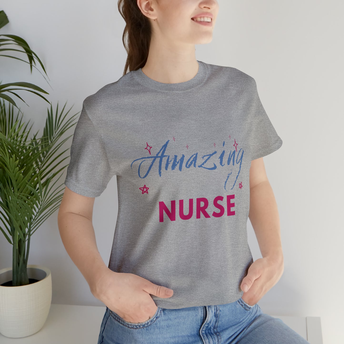 Amazing Nurse Unisex Jersey Short Sleeve Tee