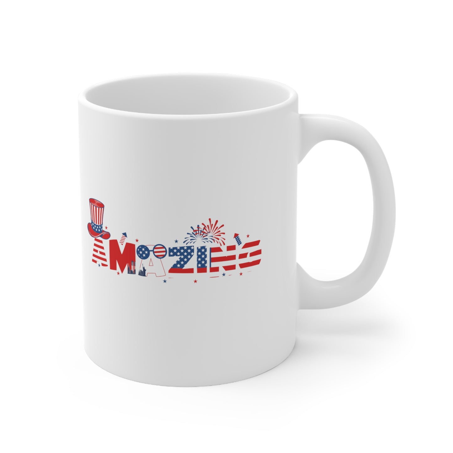 Red White Blue Amazing Ceramic Mug 11oz
