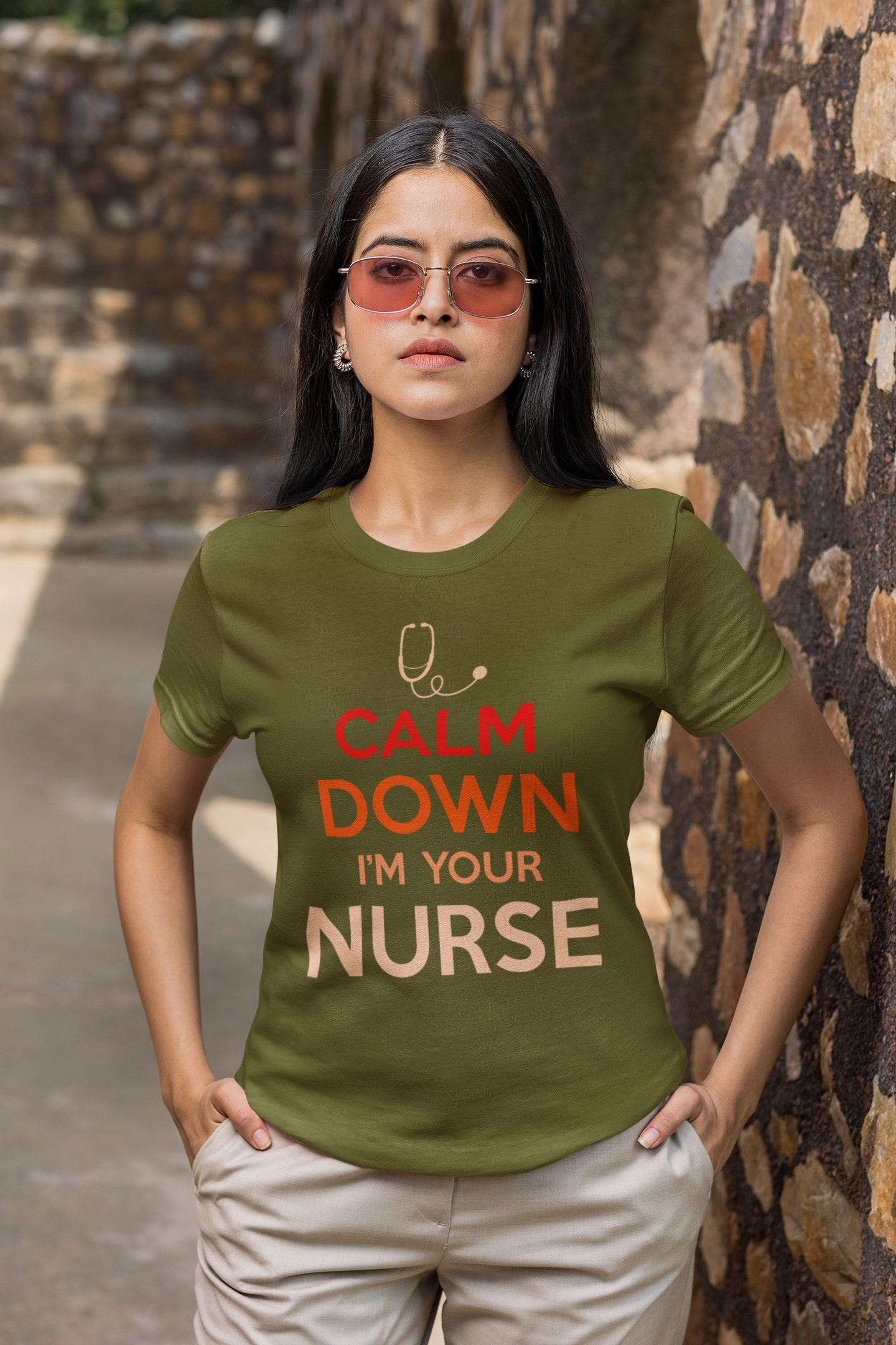 Calm Down I'm Your Nurse, Nursing Retirement Gifts, Nursing School, Nurse Shirt, Nurse Life, Medical Office Gift, Stethoscope Charm