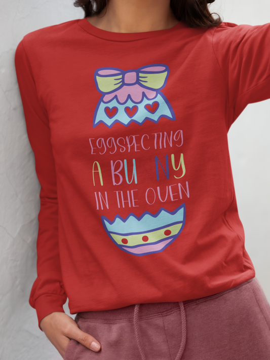 Eggspecting A Bunny In The Oven - Unisex Jersey Long Sleeve Tee