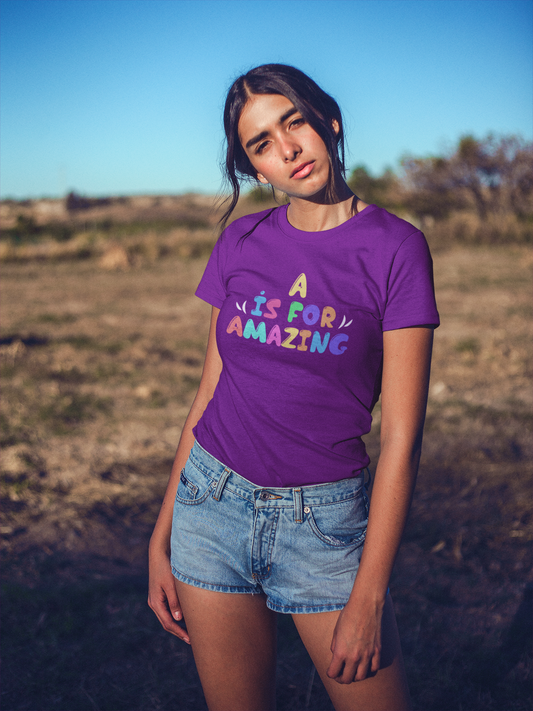 A is For Amazing Women's Premium Tee, Amazing shirts, Inspirational shirts, Motivational Shirts, Positive shirts, Trendy tees