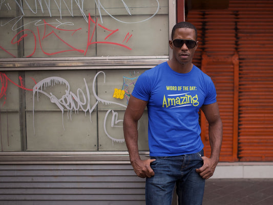 Word Of The Day Amazing Men's Performance T-Shirt, Amazing shirts, Inspirational shirts, Motivational Shirts, Positive shirts, Trendy tees