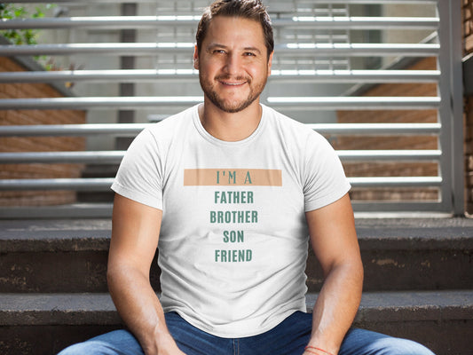 Men's Performance T-Shirt - I'm Amazing Father Brother Son Friend - Front and Back Printed Design