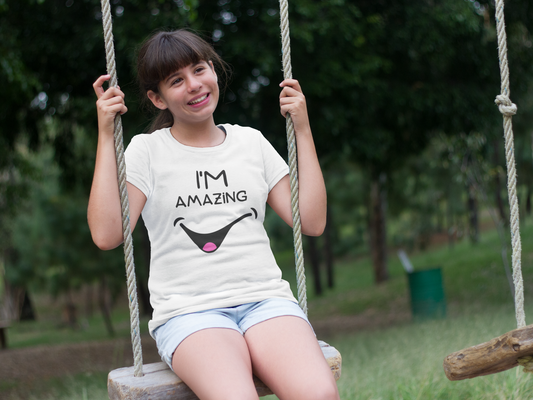 I'm Amazing With Cheeky Smile Youth Short Sleeve Tee