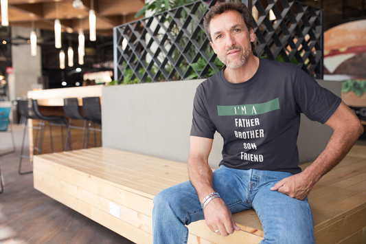 Men's Performance T-Shirt - I'm Amazing Father Brother Son Friend - Front and Back Printed Design