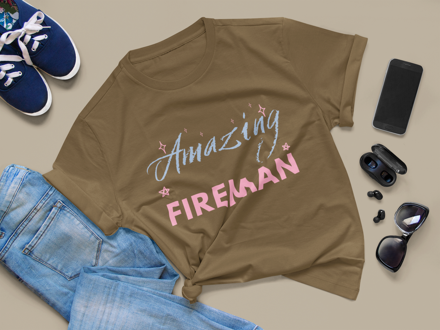 Amazing Fireman Unisex Jersey Short Sleeve Tee