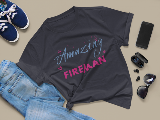 Amazing Fireman Unisex Jersey Short Sleeve Tee