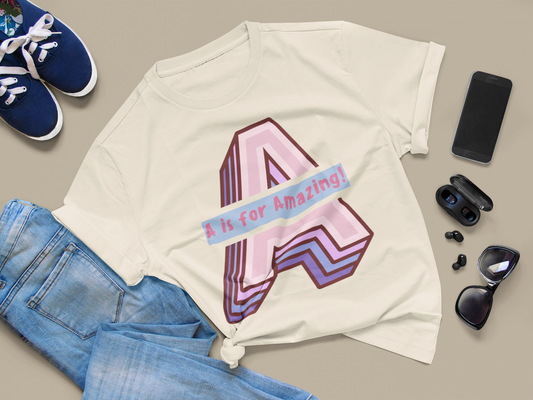 A is For Amazing | Unisex Jersey Short Sleeve Tee