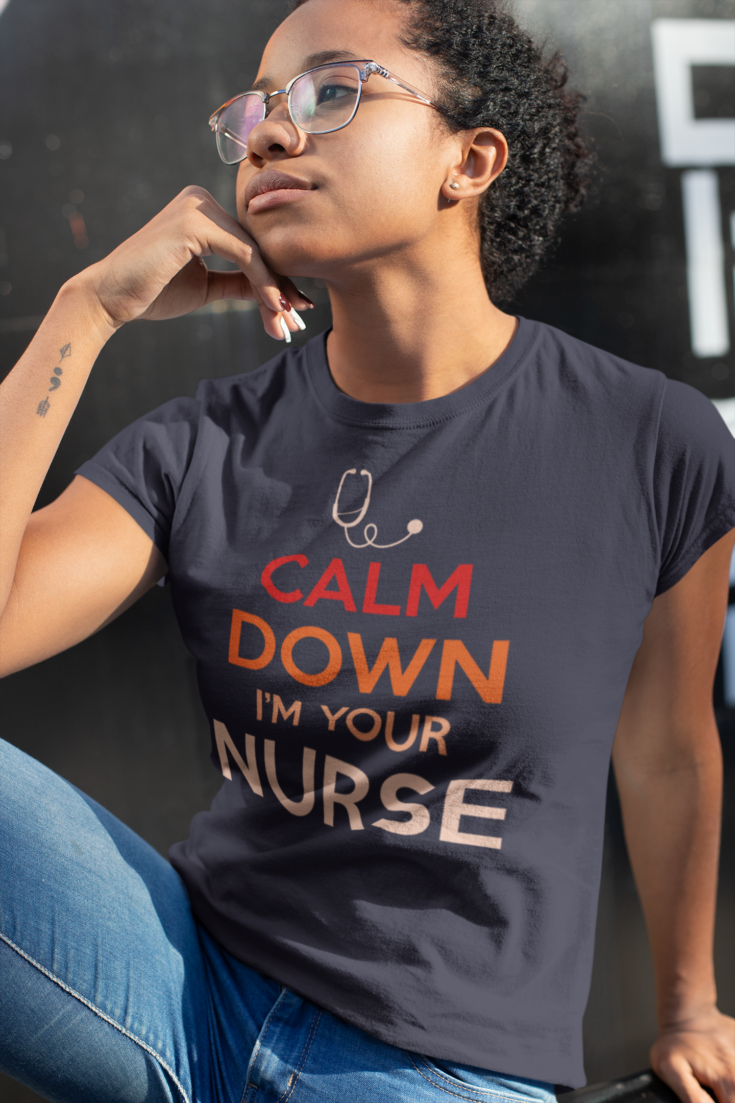 Calm Down I'm Your Nurse, Nursing Retirement Gifts, Nursing School, Nurse Shirt, Nurse Life, Medical Office Gift, Stethoscope Charm
