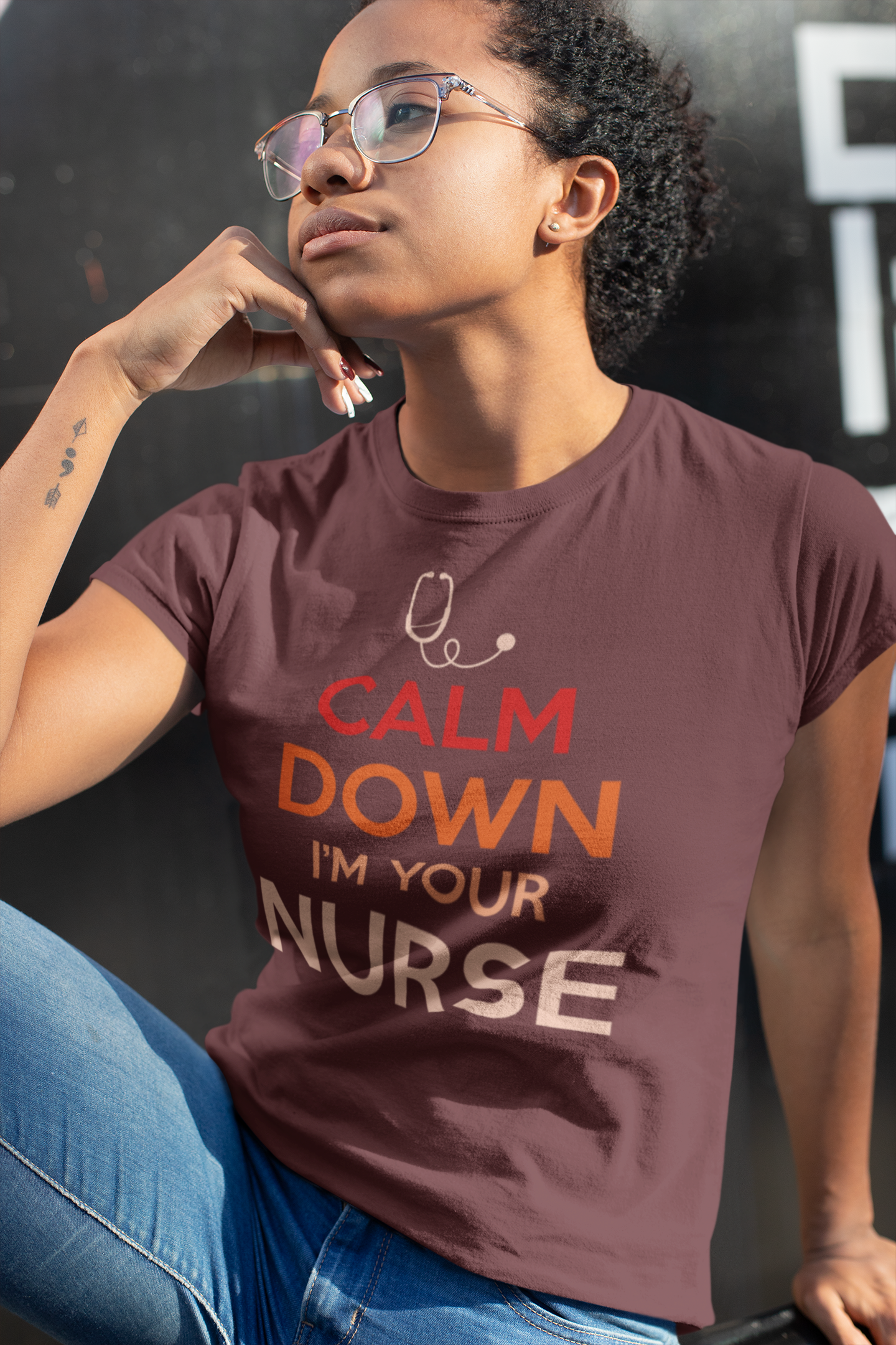 Calm Down I'm Your Nurse, Nursing Retirement Gifts, Nursing School, Nurse Shirt, Nurse Life, Medical Office Gift, Stethoscope Charm