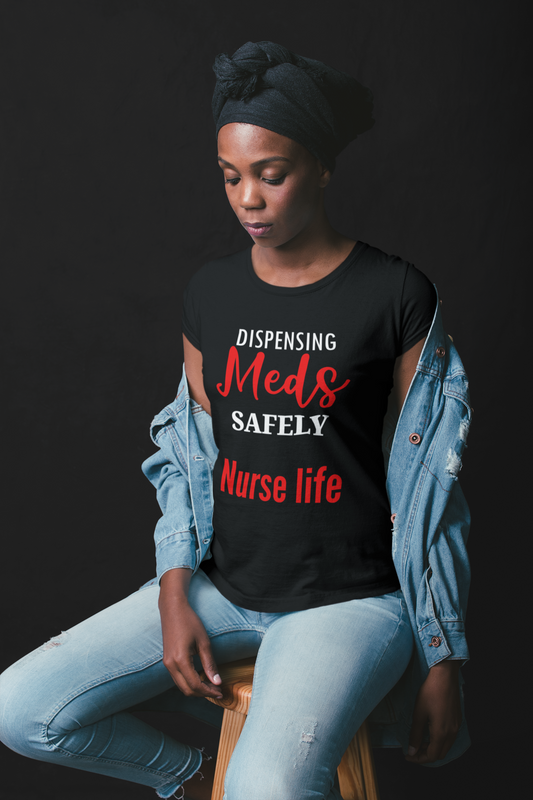 Dispensing Meds Safely Nurse Life, Nursing Dress, Nurse Gift, Nurse Shirt, Nurse Graphic, Doctor Gift, Med Student Gift, Stethoscope Charm