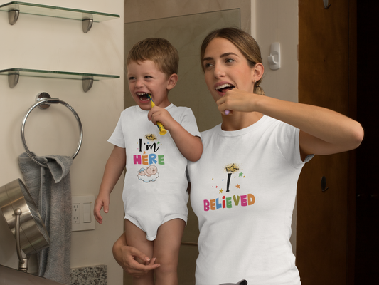 I Believed, I Am Here, Ivf Shirts, Women Shirts, Mom Shirt, Mom and Me Shirt Ideas, Gift for Moms