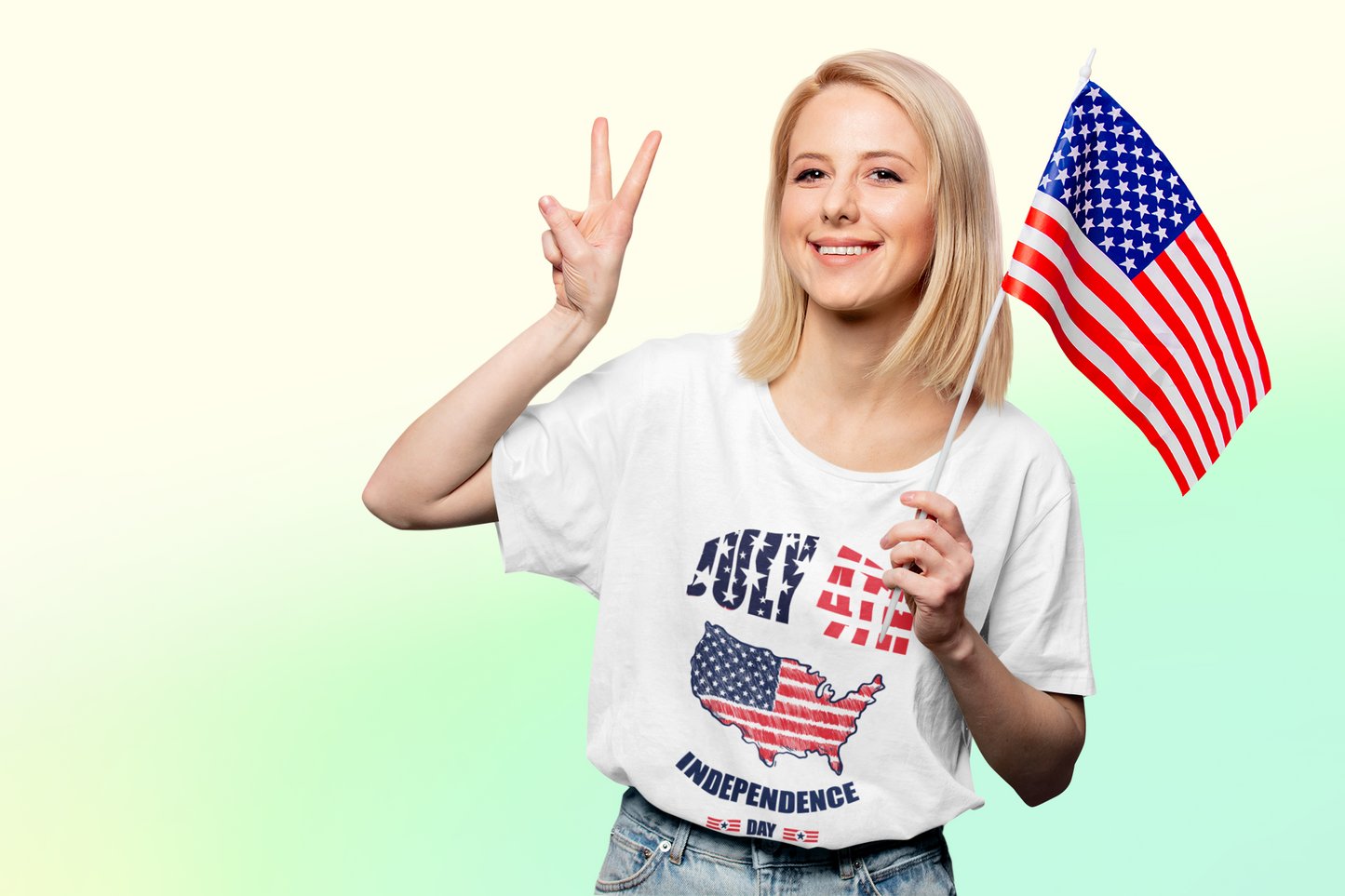 4th of July Independence Day Youth Short Sleeve Tee