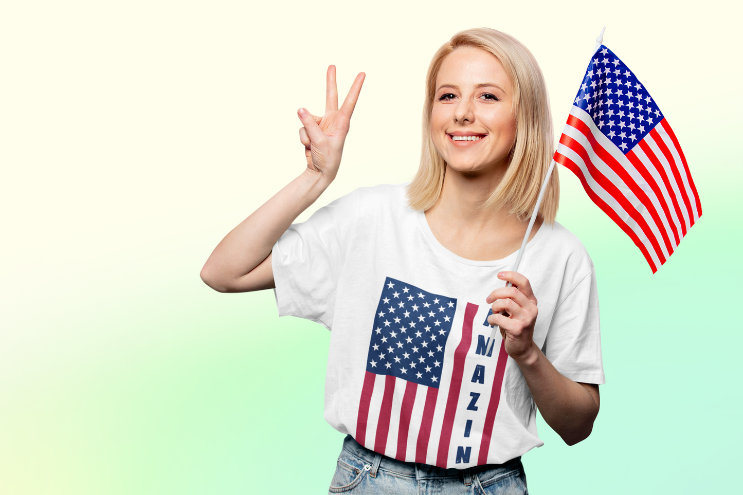 Amazing US Flag Unisex Jersey Short Sleeve Tee