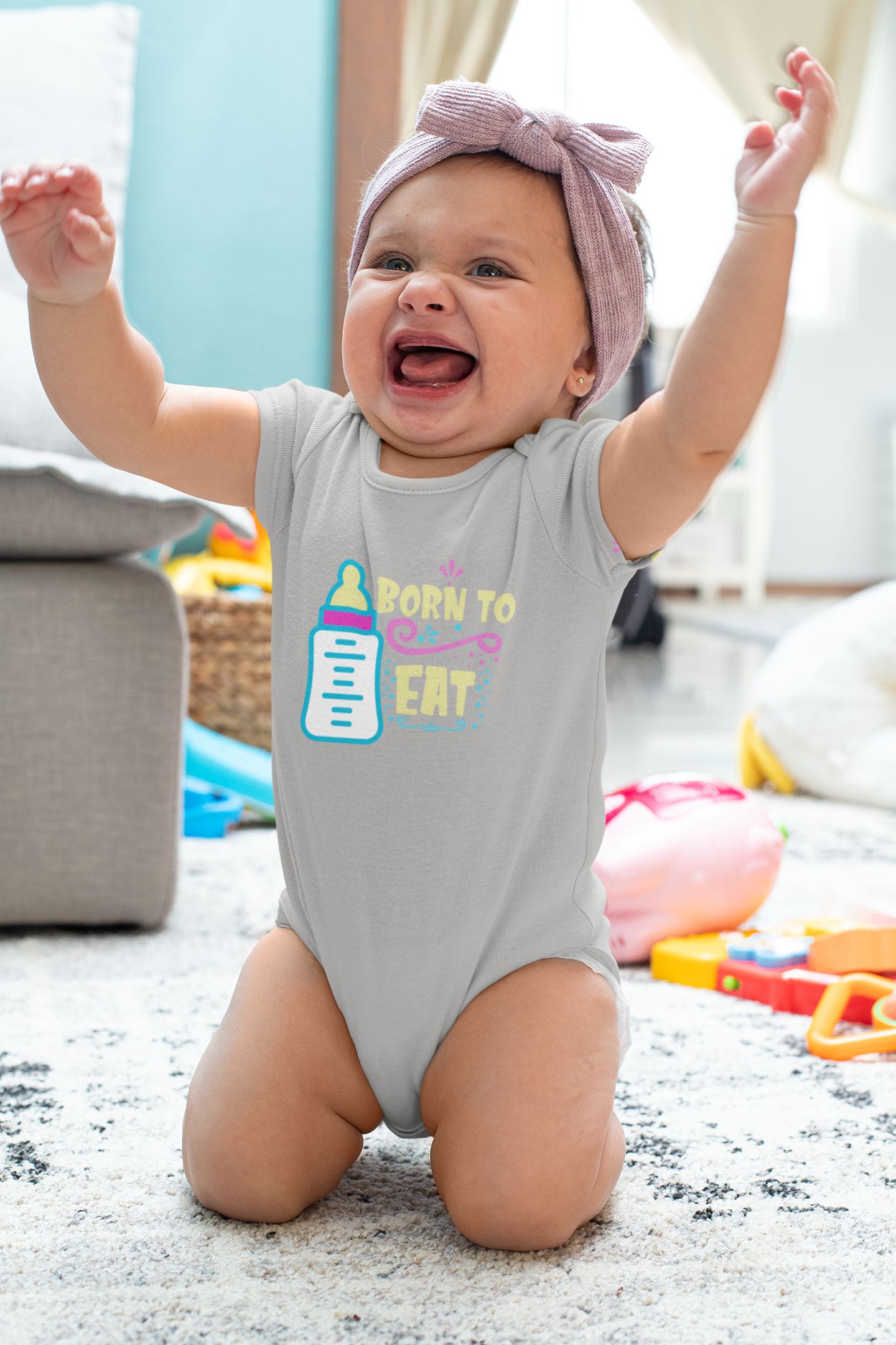 Born To Eat, Girls Bodysuit, Boys Bodysuit, Gift Ideas for Girls, Gift Ideas for Boys