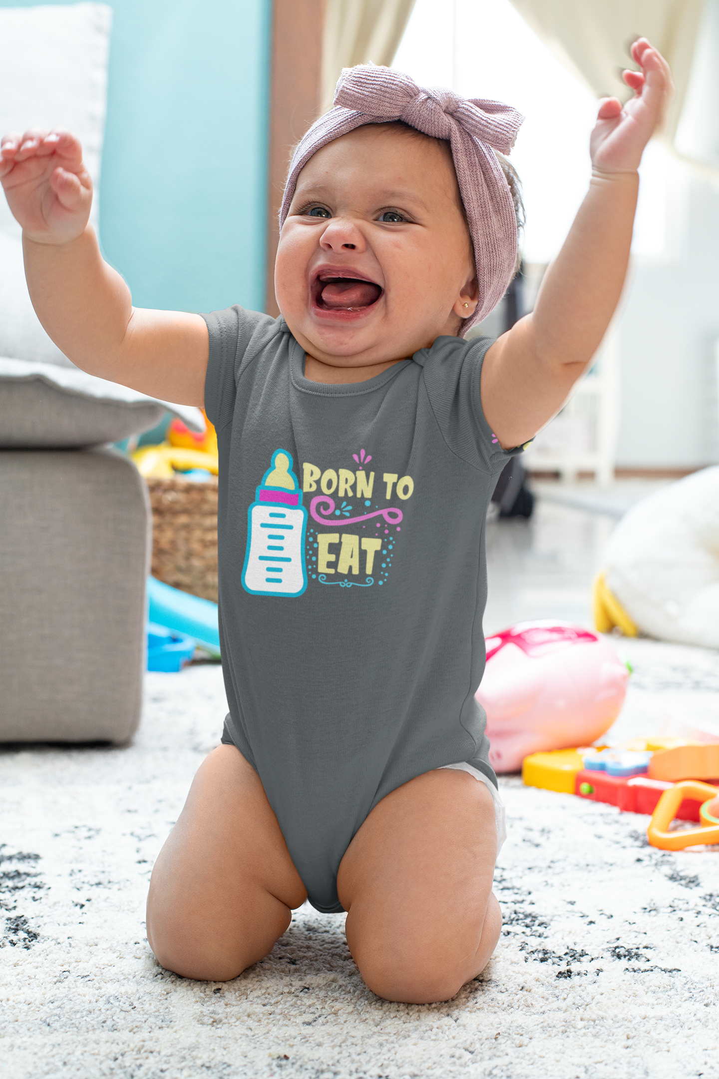 Born To Eat, Girls Bodysuit, Boys Bodysuit, Gift Ideas for Girls, Gift Ideas for Boys
