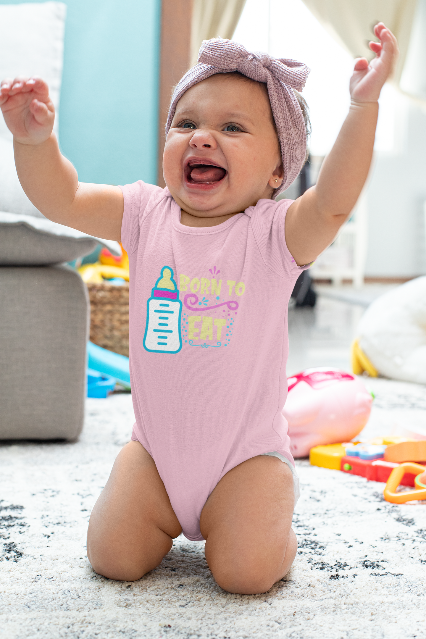 Born To Eat, Girls Bodysuit, Boys Bodysuit, Gift Ideas for Girls, Gift Ideas for Boys