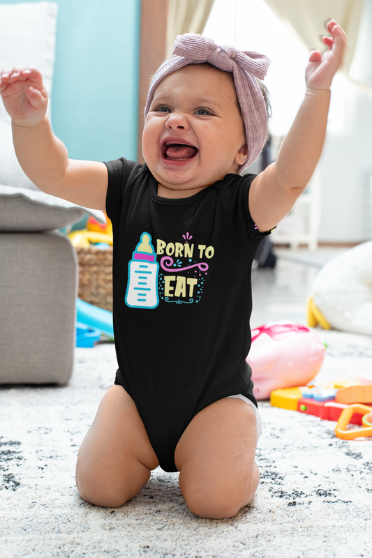 Born To Eat, Girls Bodysuit, Boys Bodysuit, Gift Ideas for Girls, Gift Ideas for Boys