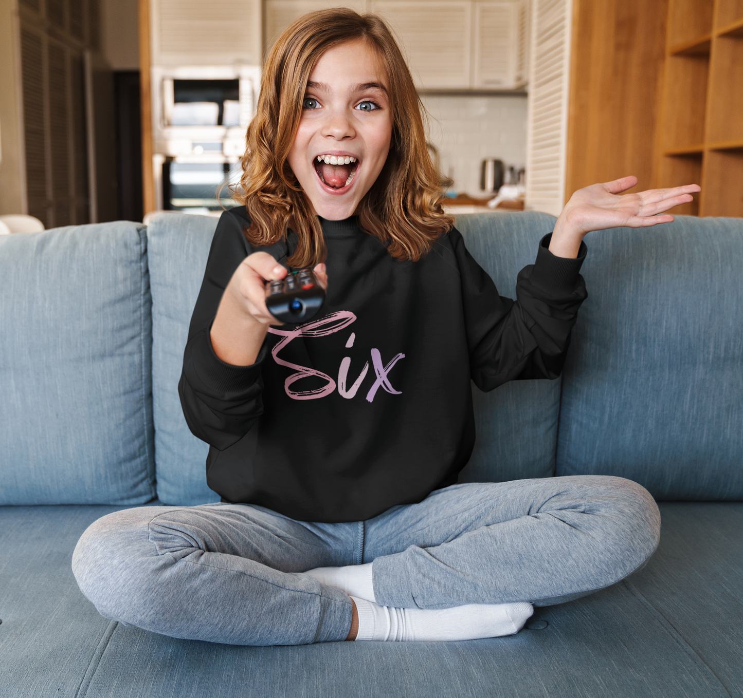Long Sleeve Age Tee Shirt For 6 Year Old Unisex Kids