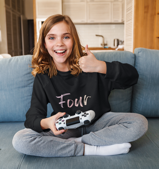 Long Sleeve Age Tee Shirt For 4 Year Old Unisex Kids