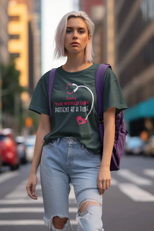 Saving The World, One Patient At A Time, Nurses Rock, Nursing Dress, Nurse Life, Nurse Graphic, Graduation Gift Nurse, Medical Student Gift