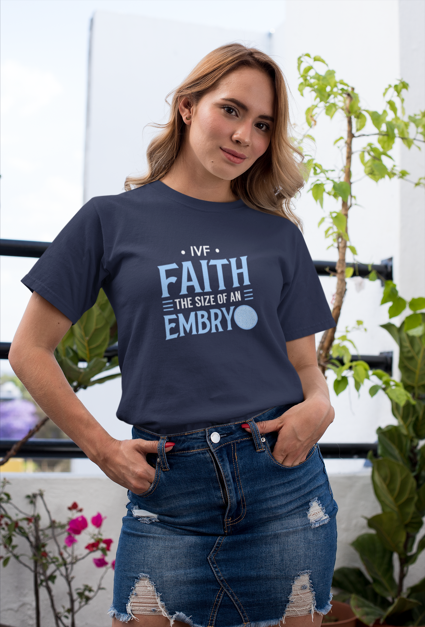 Faith On The Size of an Embryo, IVF Shirts, Women Shirts, Mom Shirt, Mom and Me Shirt Ideas, Gift for Moms