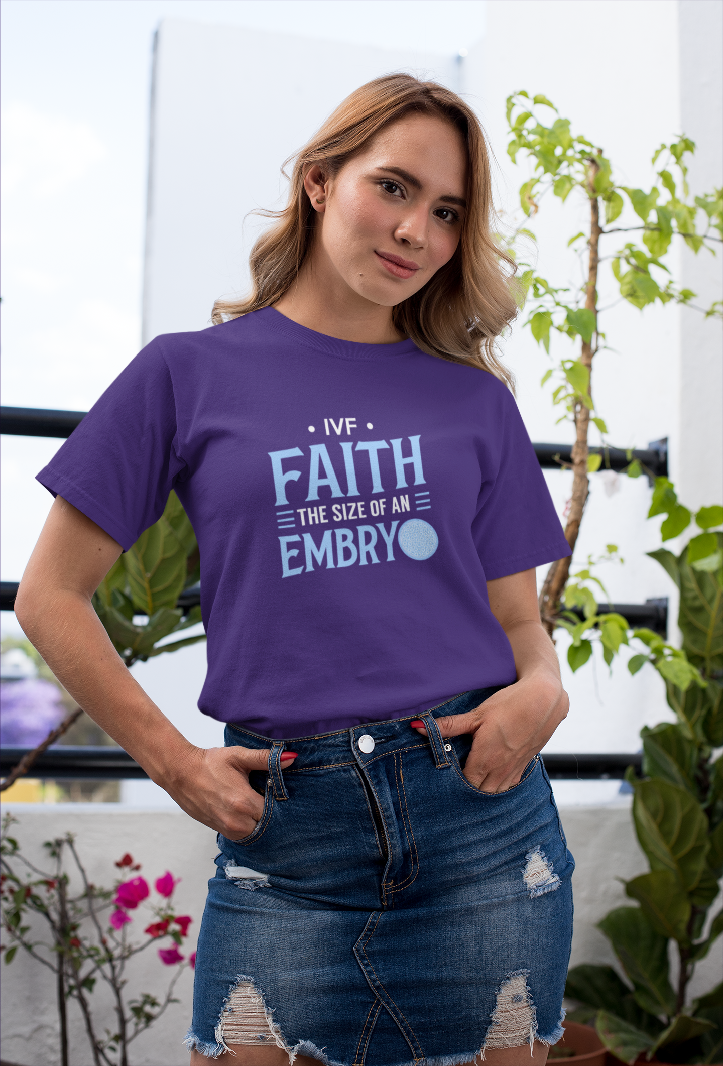 Faith On The Size of an Embryo, IVF Shirts, Women Shirts, Mom Shirt, Mom and Me Shirt Ideas, Gift for Moms